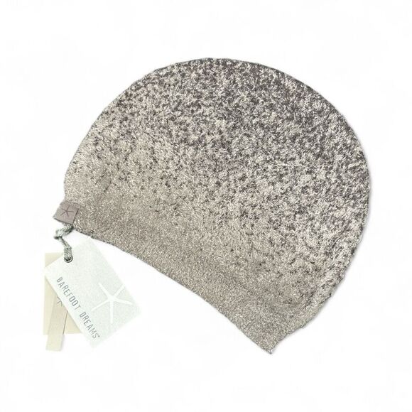 NWT Barefoot Dreams Storm Gray Dark Brown CozyChic Lite Confetti Beanie One Size